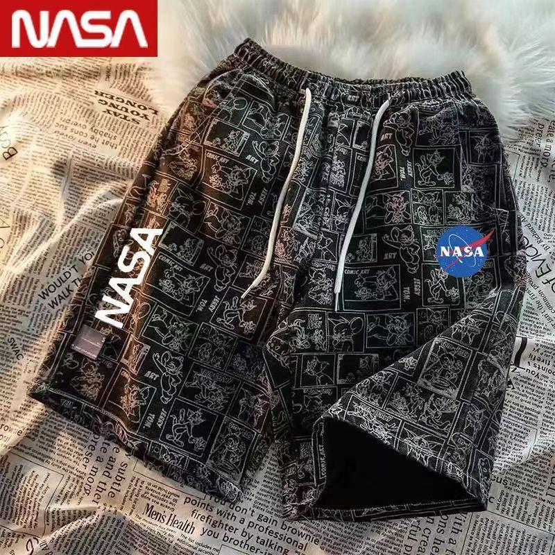 NASA khớp băng lụa Tom quần short nam mùa hè in graffiti hợp thời trang thương hiệu quần rộng năm điểm của cặp đôi