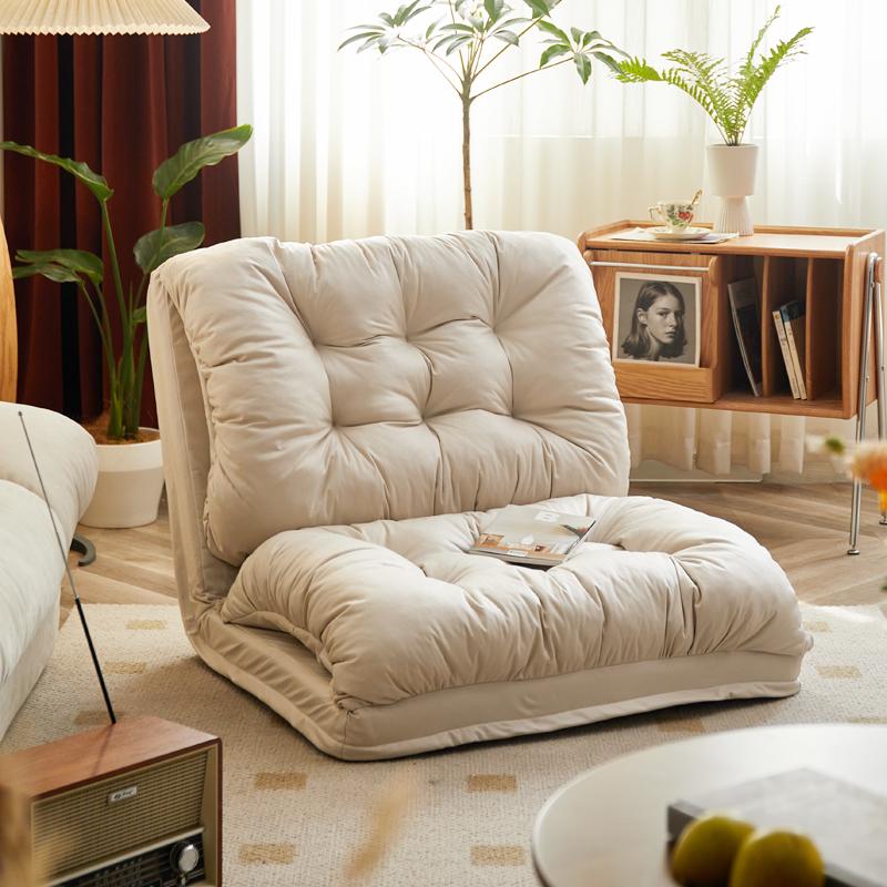 Sofa lười có thể nằm và ngủ sofa nhỏ tựa lưng ghế đơn phòng ngủ chiếu tatami ghế giải trí ghế tựa gấp