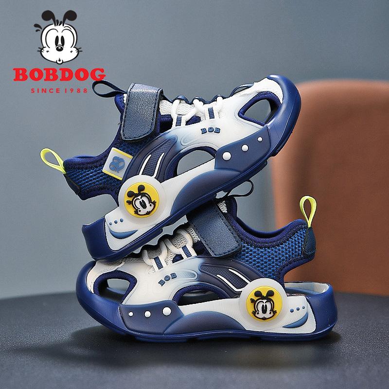 Giày sandal bé trai Bobbean mùa hè 2023 mới Bao Đầu chống va chạm đế mềm chống trượt giày thể thao trẻ em đi biển