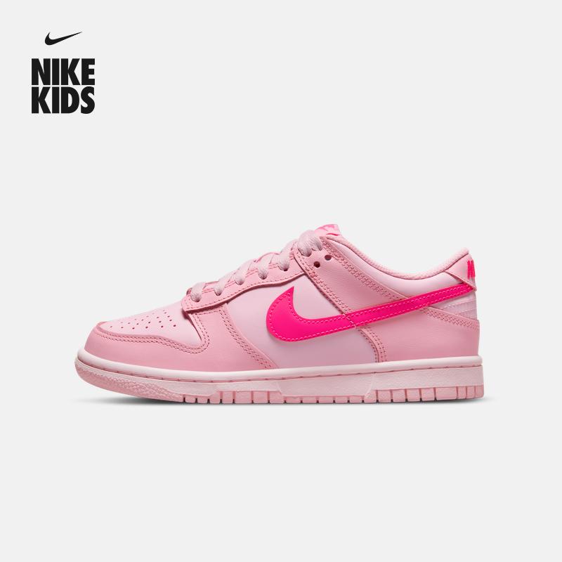 Nike Nike chính thức bé trai DUNK LOW giày thể thao trẻ em cỡ lớn phong cách retro giày thể thao mùa đông đế cao su cổ thấp DH9765