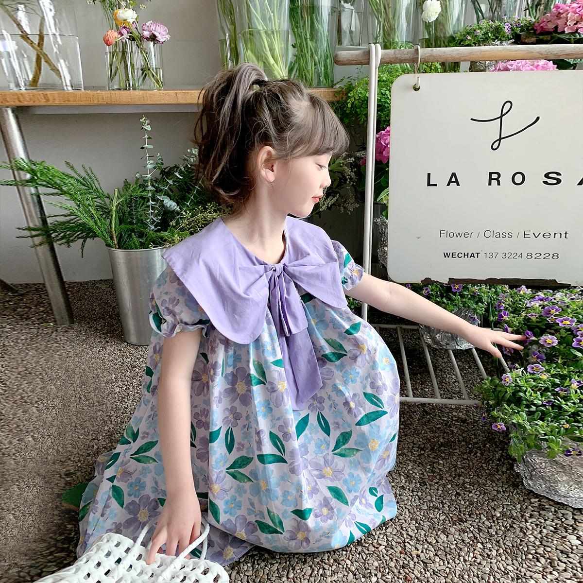 Đầm cho bé gái phong cách Hàn quốc xinh xắn cho bé từ 1 - 2 tuổi