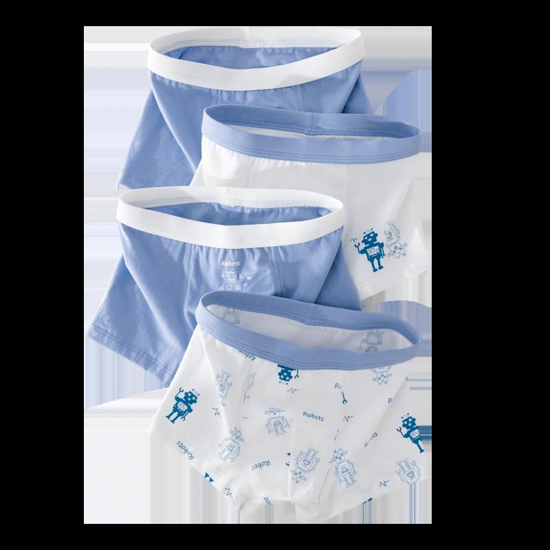 Quần lót bé trai cotton nguyên chất, quần lót boxer trẻ em, trẻ nhỏ, bé trai 12 tuổi, quần lót boxer cotton trẻ em lớn, trẻ vừa và lớn