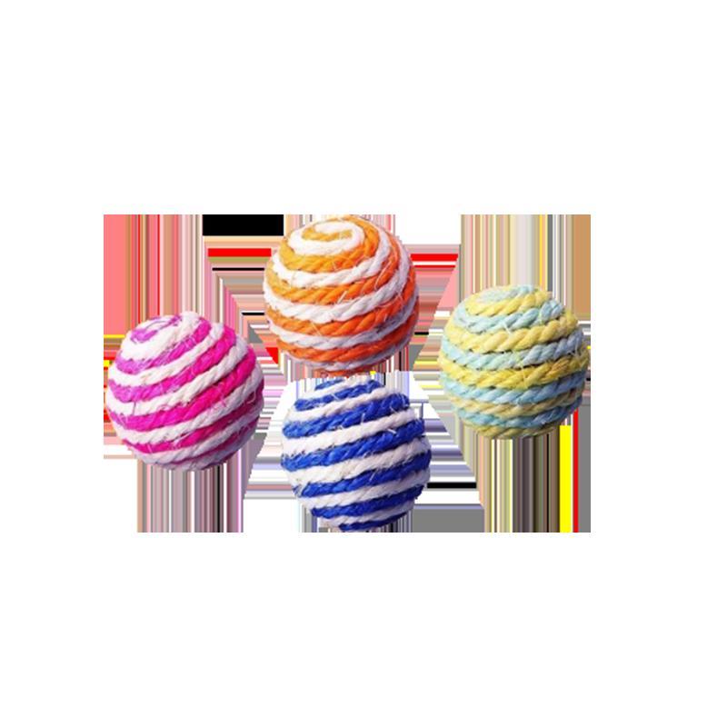 Salu Ball Cat Toy Tự tạo niềm vui và giảm bớt sự nhàm chán Sợi bóng Cat trêu chọc Stick Chuông Chuông mài răng Chống cắn Bộ sưu tập đồ dùng cho mèo con