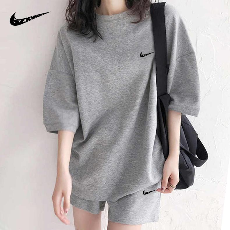 Bộ đồ thể thao Niketon nữ mùa hè mới 2023 quần áo thời trang giản dị ngắn tay quần short hai món