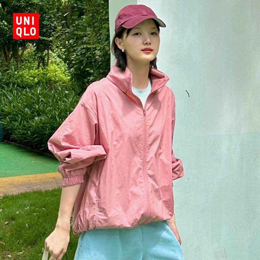 Áo khoác cotton nữ Uniqlo (có mũ cất gọn, áo khoác mỏng, áo khoác ngắn, phong cách mới mùa thu) 462181