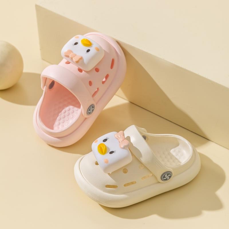 Dép Trẻ Em Mùa Hè Bé Gái Hoạt Hình Dễ Thương Bao Đầu Crocs Bé Trong Nhà Chống Trơn Trượt Siêu Nhẹ Tập Đi Dép Trẻ Em