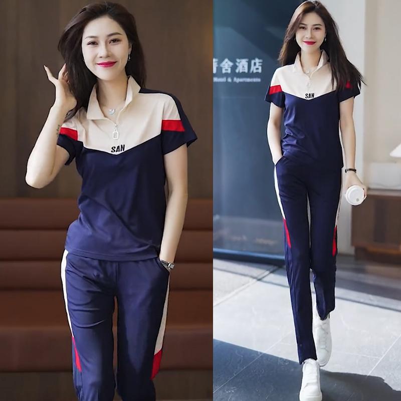 Ice Silk Giày Thể Thao Phù Hợp Với Nữ Mùa Hè 2023 Phong Cách Mới Mỏng Thời Trang Kích Thước Lớn Bộ Đồ Chạy Bộ 2 bộ