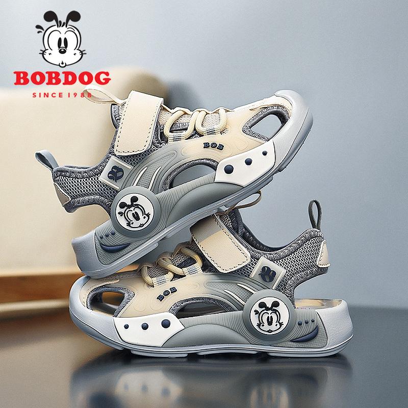 Giày sandal bé trai Bobbean mùa hè 2023 mới Giày trẻ em đế mềm chống trượt Bao Đầu xu hướng giải trí đi biển