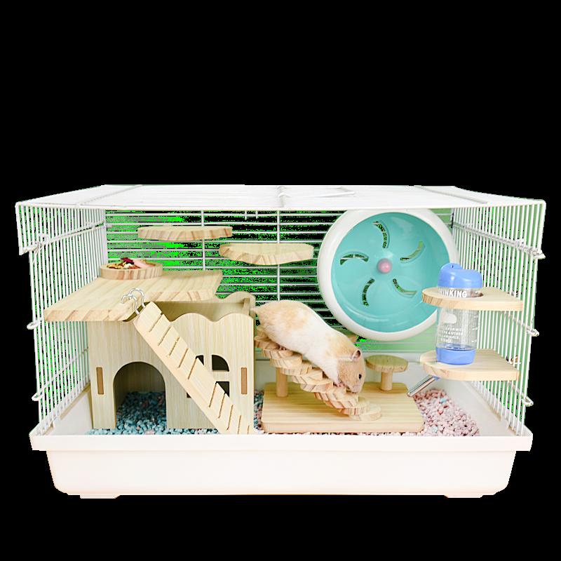 Lồng hamster nhỏ đặc biệt cực lớn sang trọng 47 lồng cơ bản gấu vàng acrylic trong suốt nguồn cung cấp mùa hè