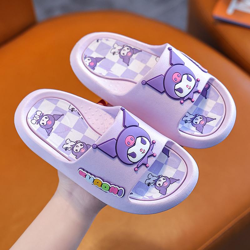 Xác Thực Sanrio Công Chúa Gió Dép Bé Gái Trẻ Em Nhà Trong Nhà Mùa Hè Chống Trơn Trượt Đế Mềm Bé Gái Và Dép