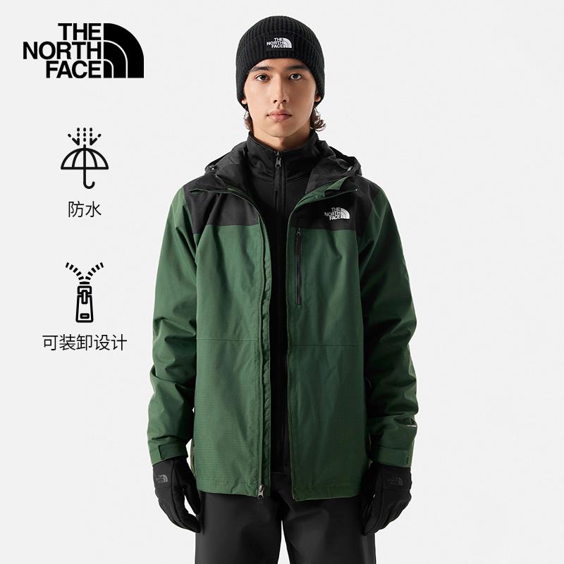 TheNorthFace North Face Áo khoác nam 3 trong 1 Lớp lót lông cừu mềm chống nước kiểu mới | 81RO