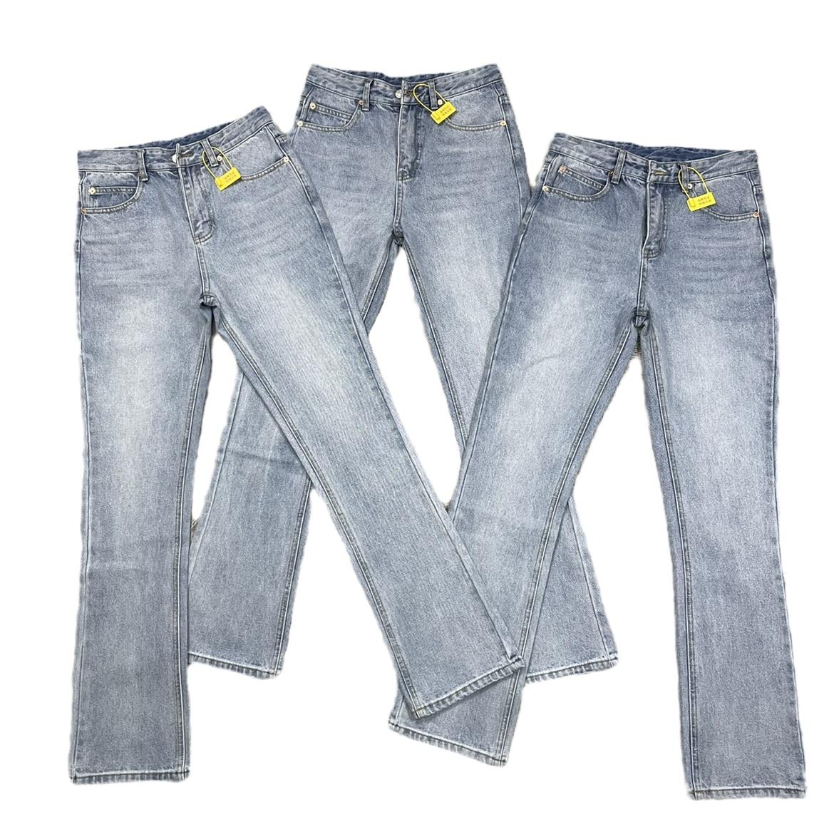 cleanfit băng màu xanh 517 phong cách wash retro jeans micro-flare phong cách rung cảm cũ kennijima cùng phong cách