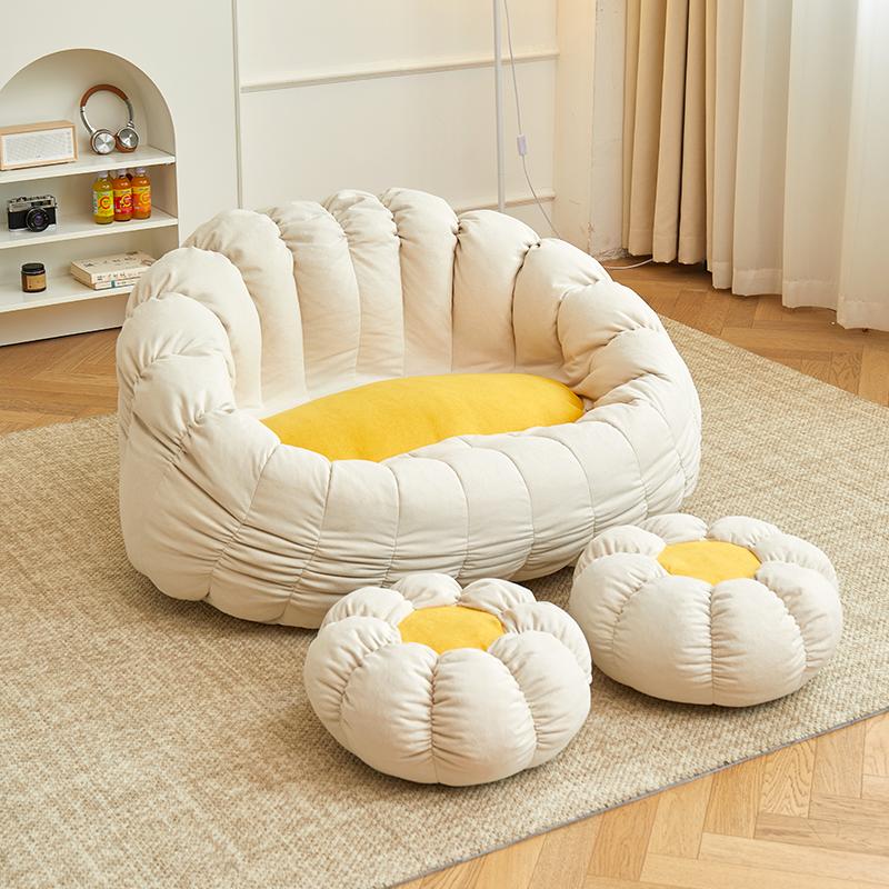 Ghế sofa lười có thể nằm và ngủ trên chiếu tatami túi đậu phòng ngủ ghế sofa nhỏ đơn ban công ghế thư giãn ghế dài sâu bướm