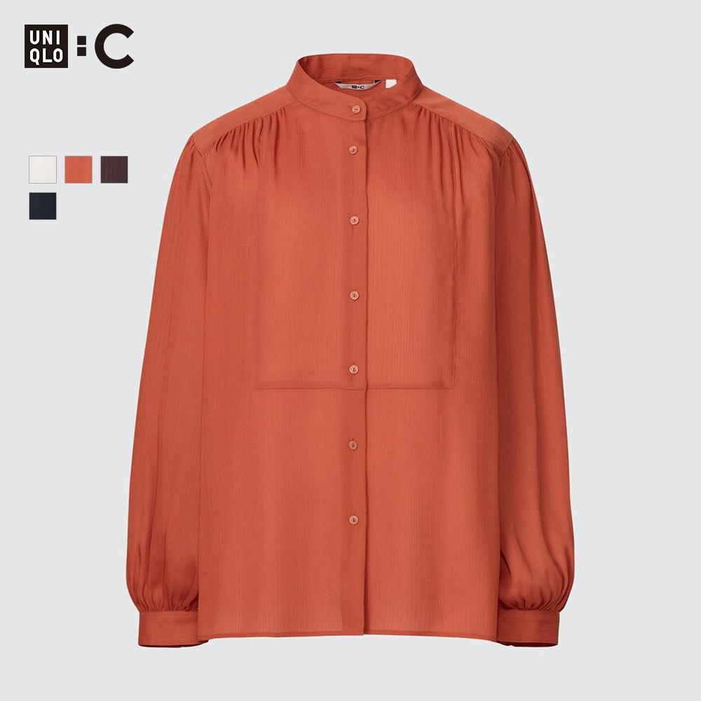 Uniqlo [Hợp tác thiết kế] Nữ UNIQLO: Áo sơ mi dáng rộng C dài tay (Áo sơ mi) 461100