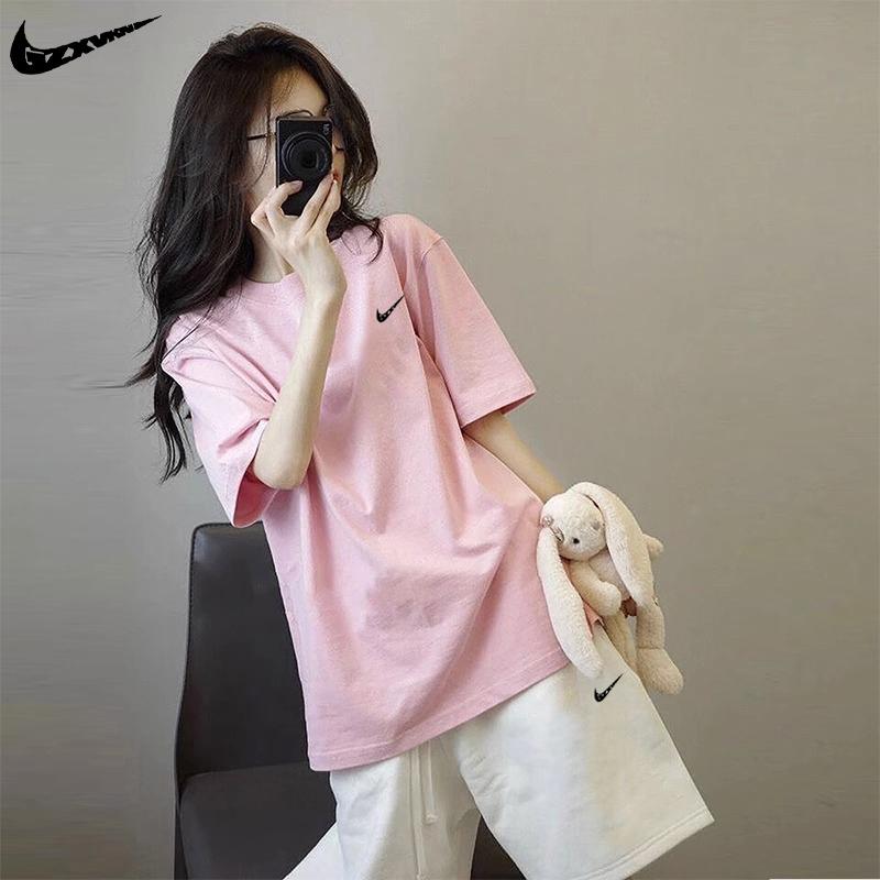 Bộ đồ thể thao giản dị Niketon dành cho nữ mùa hè ngắn tay áo thun quần short cotton mỏng bộ hai món thời trang