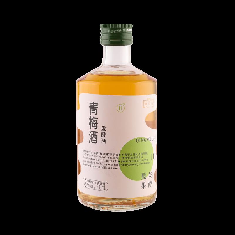 Rượu mận xanh Hongdong 8% rượu mận 330ml nước đá mùa hè đóng chai rượu trái cây dành cho phụ nữ say rượu rượu mùi trái cây có độ cồn thấp