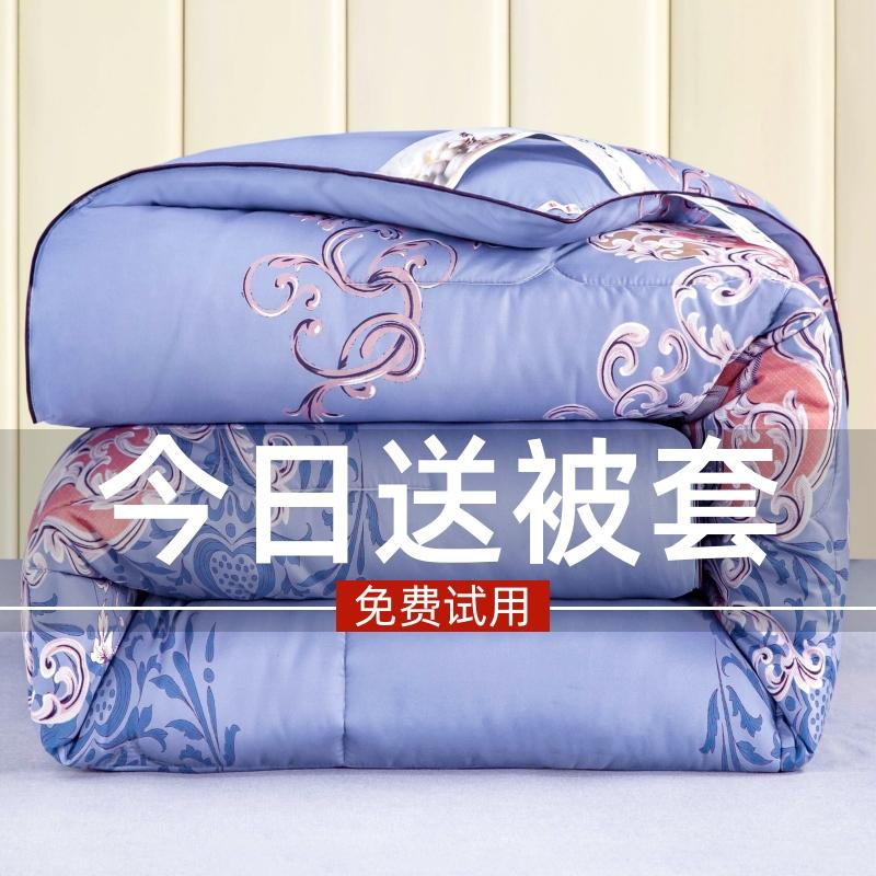 Chăn lụa đích thực 100 chăn lụa dâu tằm điều hòa không khí 100% cotton nặng 8 pound chăn mùa đông lõi chăn mùa đông dày và ấm áp chăn mùa xuân và mùa thu