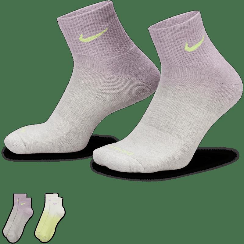 Nike chính hãng EVERYDAY tất thể thao nhanh khô thoải mái 2 đôi hỗ trợ mùa hè FJ4913