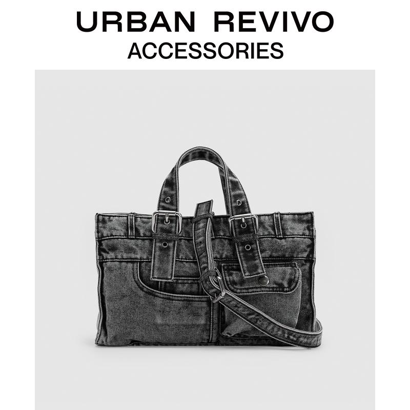 Túi đeo chéo denim cầm tay đa năng URBAN REVIVO2023 thu đông nữ UAWB30248