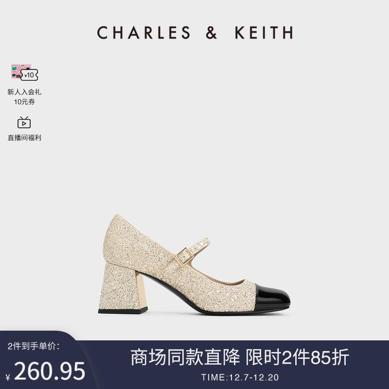 [Giảm giá mùa đông] CHARLES&KEITH23 Phong cách mới CK1-60361486 Sequin Mary Jane Nữ