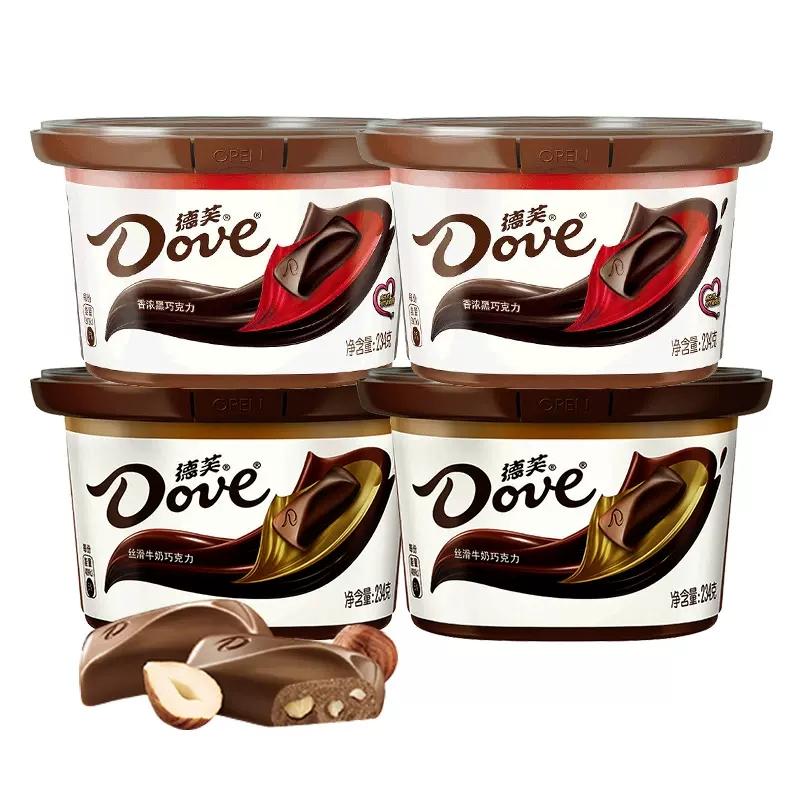 Dove Chocolate 234g tô sô cô la sữa mềm mịn, ăn vặt sô cô la đen đậm đà