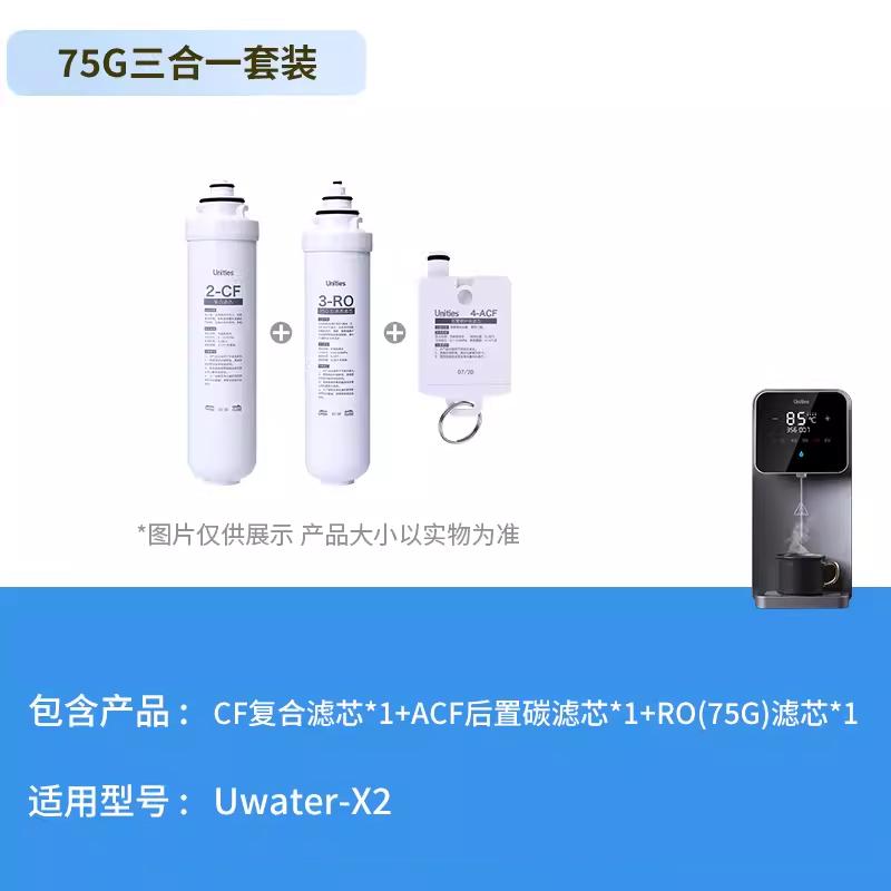 [CF1+RO75G1+ACF1] Bộ lõi lọc Model áp dụng: Uwater-X2