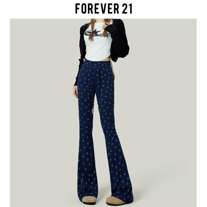 Forever 21 Mỉm Cười Hơi Loe Quần Nữ Xuân Thu Cao Cấp Ôm Co Giãn Quần Âu Quần Yoga Quần Móng Ngựa