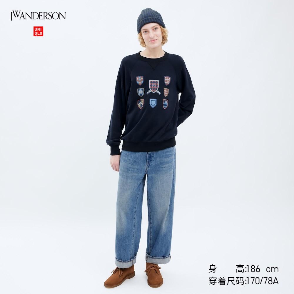 Uniqlo [Hợp tác thiết kế] Quần jeans ống rộng JWA nam (Quần đã giặt) 462930