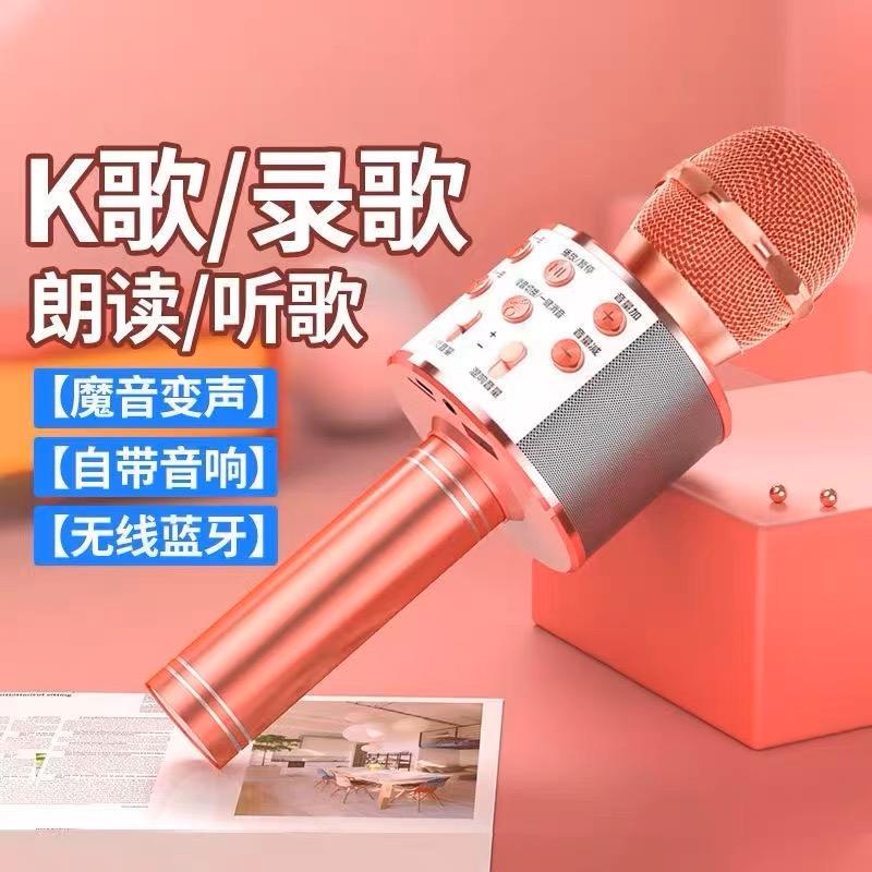 Điện thoại di động đa năng karaoke ws-858 phát sóng trực tiếp Bluetooth không dây micro âm thanh tích hợp cho trẻ em KTV tại nhà micro