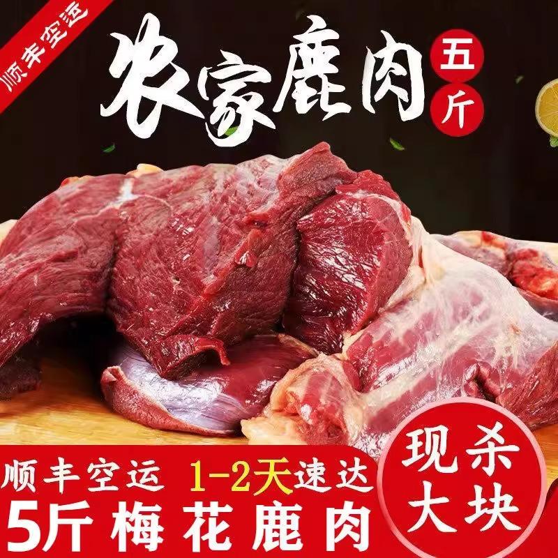 Thịt hươu sika đích thực tươi thịt chân hươu sika thịt nai gân thịt sống 5 pounds dây chuyền lạnh vận chuyển trang trại hươu bán trực tiếp