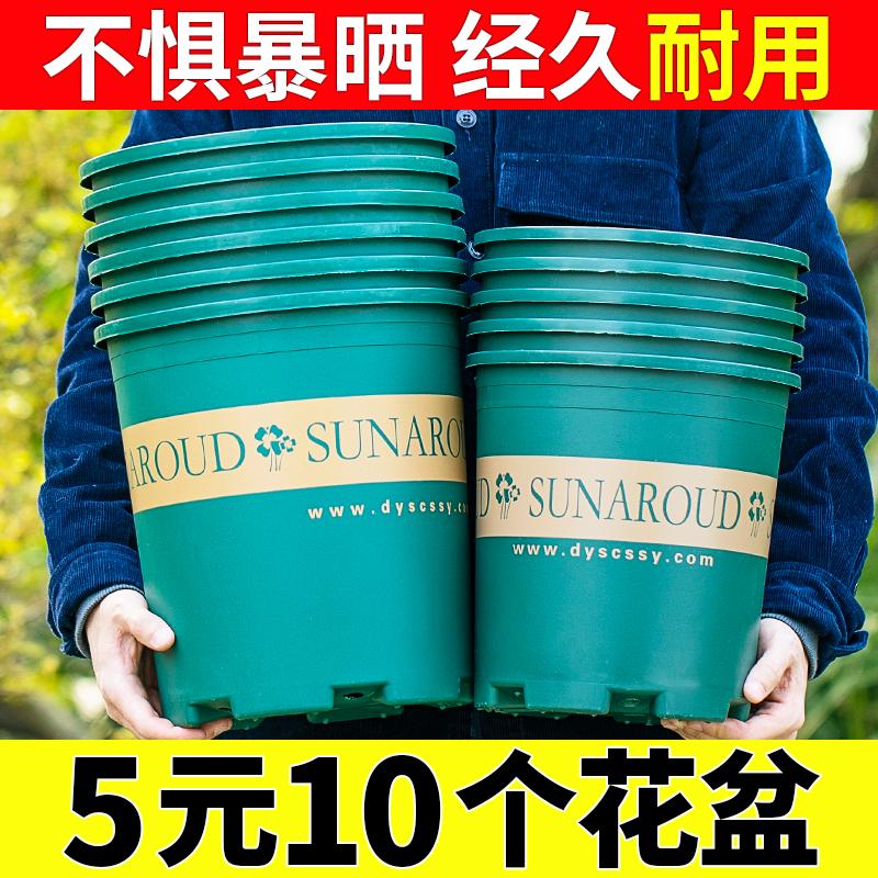 Chậu hoa gallon dày cực lớn thoáng khí cổ điển cho ban công nhỏ chậu hoa nhựa vàng hồng chậu hoa nhựa