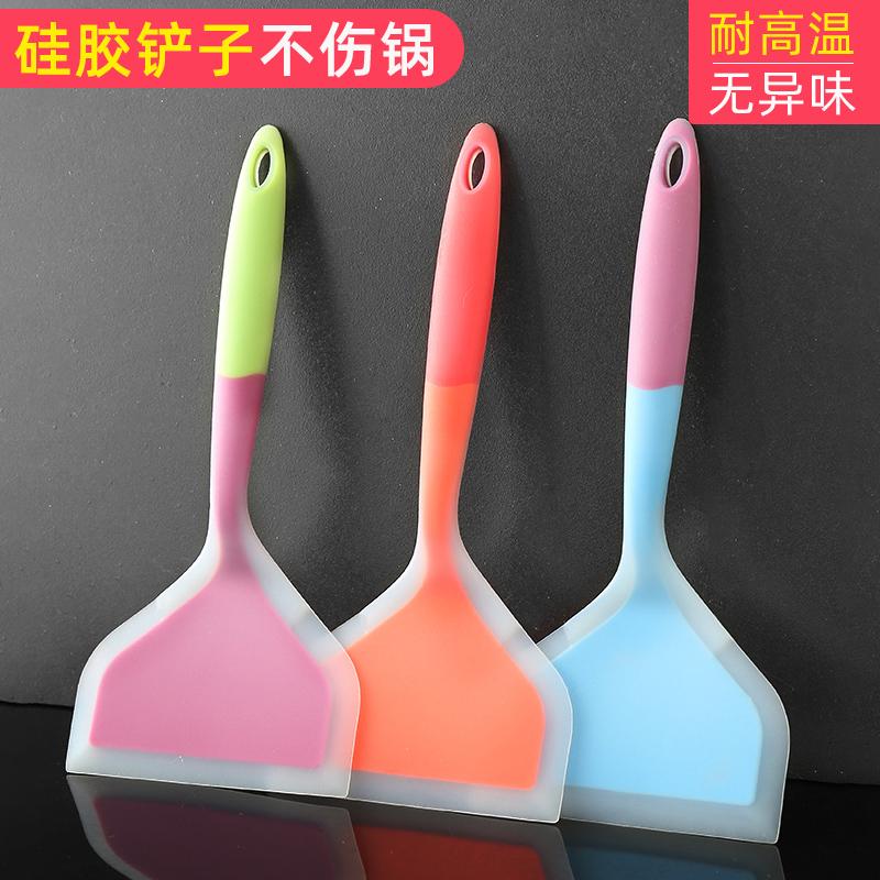 Thìa silicone làm bánh Pancake, chịu nhiệt độ cao, thìa chống dính chuyên dụng cho chảo, không làm hỏng chảo, dụng cụ cạo nướng, thìa nấu ăn gia đình nhà bếp