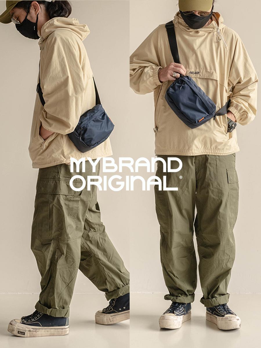 MYBRANDORIGINAL siêu nhẹ túi đi lại cổ điển nhỏ vuông túi nhẹ đeo chéo vai D3115