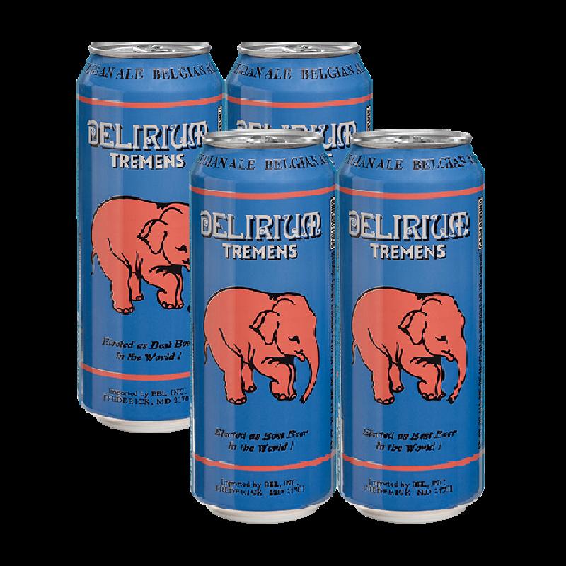 [Hết hạn sử dụng 22/09/2024] Bia thủ công Delirium Light Pink Elephant nhập khẩu từ Bỉ lon 500mlx4