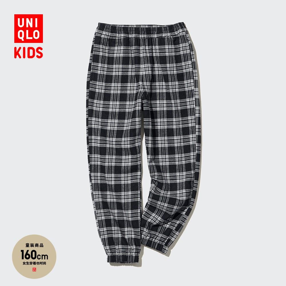 Quần áo trẻ em Uniqlo/bé trai/bé gái quần vải nỉ thường ngày (đuổi muỗi vật lý kẻ sọc) 461972