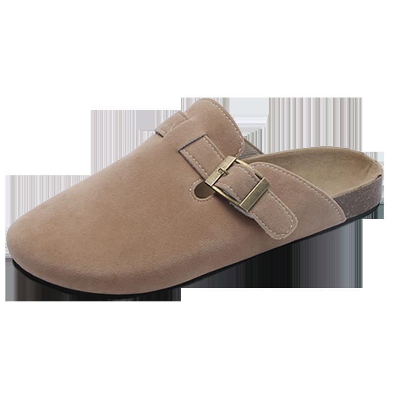 Sanxi cùng phong cách câu cá Giày Birkenstock cho nữ 2024 mới mùa thu đông đế dày lười một chân Birkenstock nửa dép