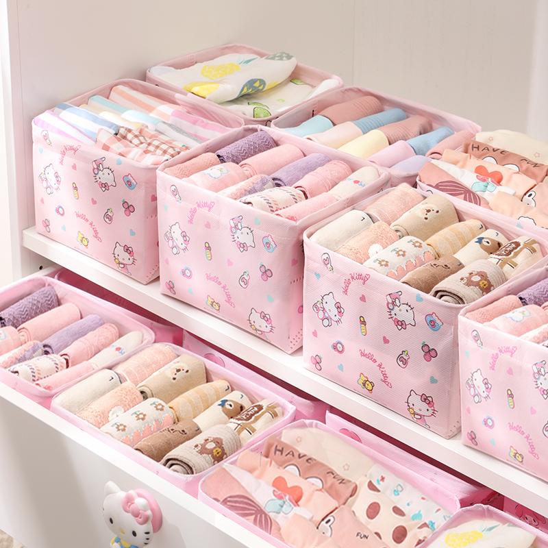 Hộp đựng đồ lót trẻ em Sanrio cho tất và quần áo của bé tổ chức hiện vật tủ quần áo gia đình loại ngăn kéo