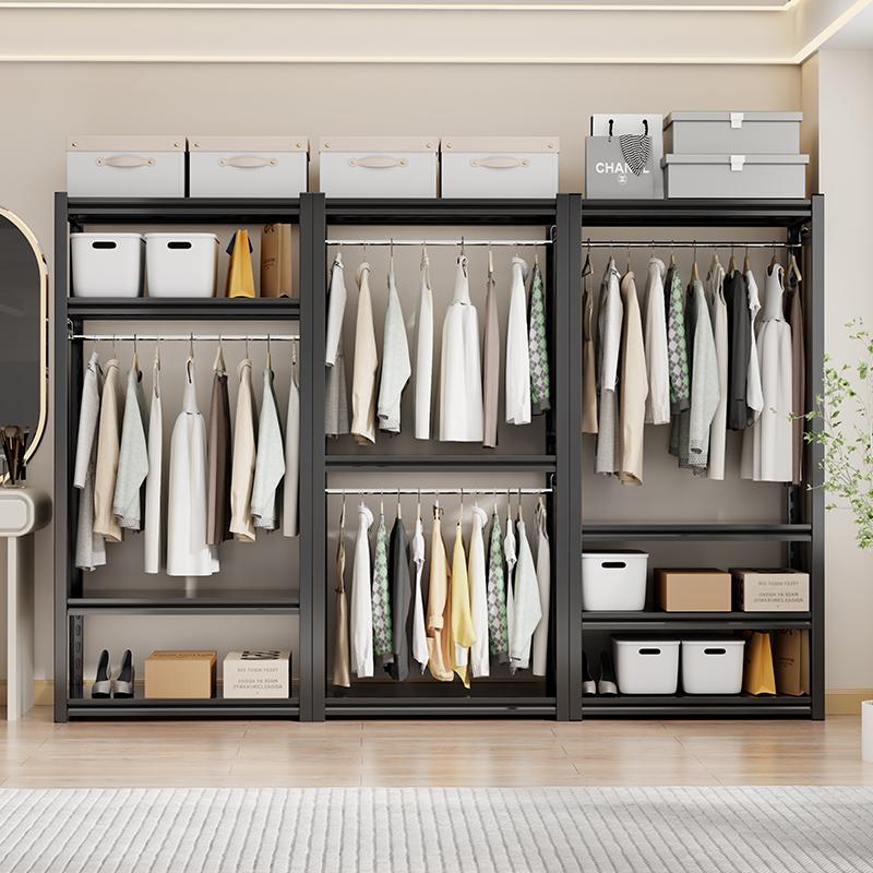 Bolimi kệ tủ quần áo mở cloakroom tự chế góc kệ thép lắp ráp tự làm sàn đứng áo giá lưu trữ