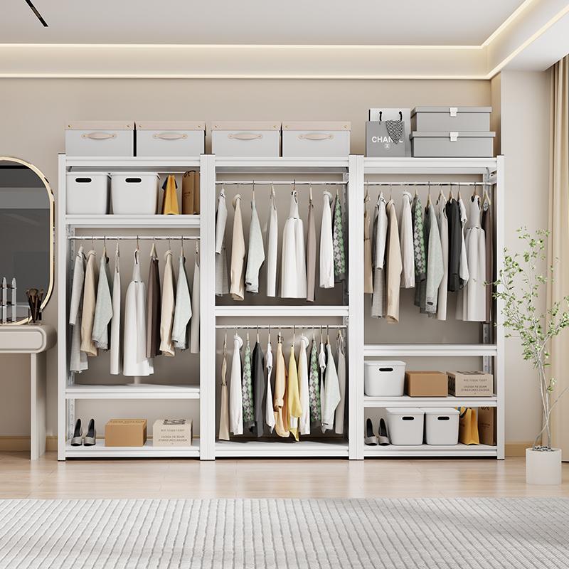 Polymei Kệ Tủ Quần Áo cloakroom Kệ Lắp Ráp Tự Làm Tầng Đứng Áo Giá Cho Thuê Đổi Mới Giá Để Đồ Góc Thép