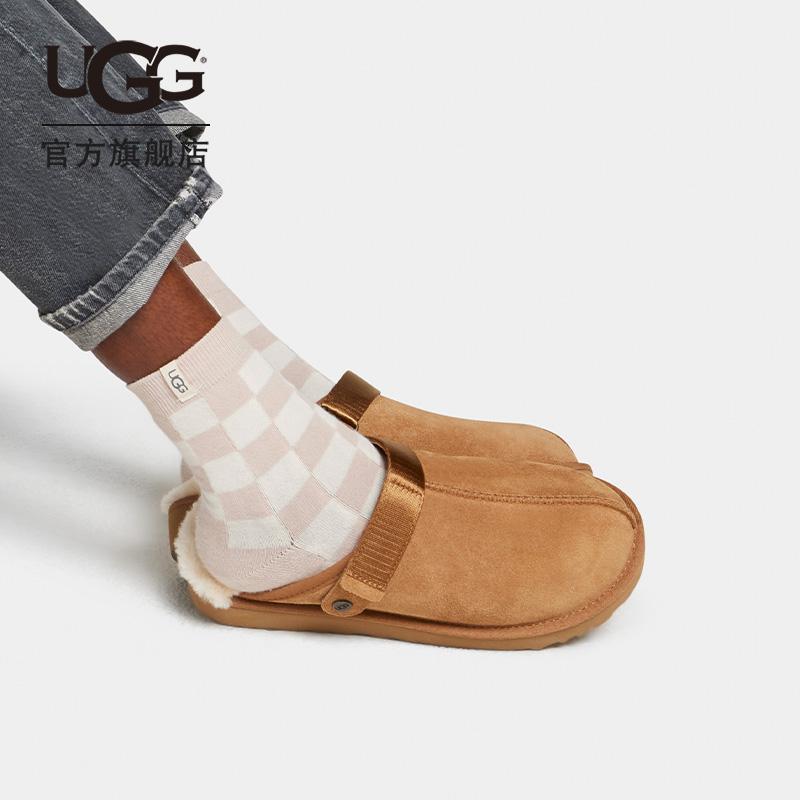 UGG mùa xuân mới dành cho nữ thời trang và thoải mái giày Velcro đế phẳng màu trơn giày mũi nhọn 1153516