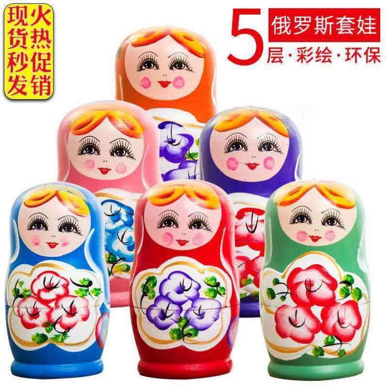 Cổ Điển Nga Matryoshka 10 Lớp 5 Lớp Sáng Tạo Lưu Niệm Handmade Trẻ Em Đồ Chơi Giáo Dục Kỷ Niệm Quà Tặng Năm Mới