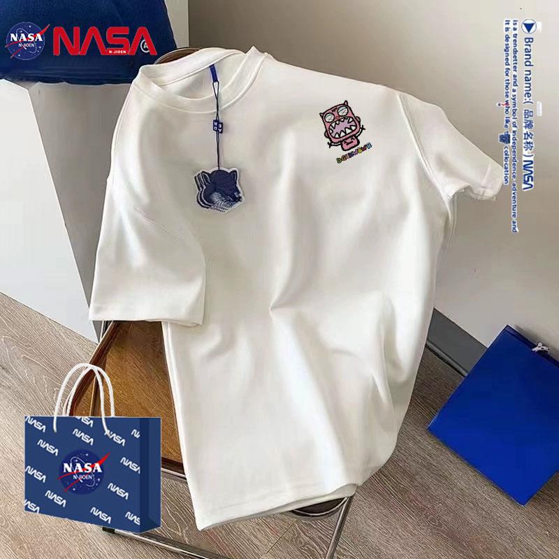 Áo thun ngắn tay đồng thương hiệu của NASA áo thun cotton mùa hè dành cho nữ và áo thun nửa tay dành cho nam và nữ quần áo hàng đầu dành cho bé trai trực tuyến t máu