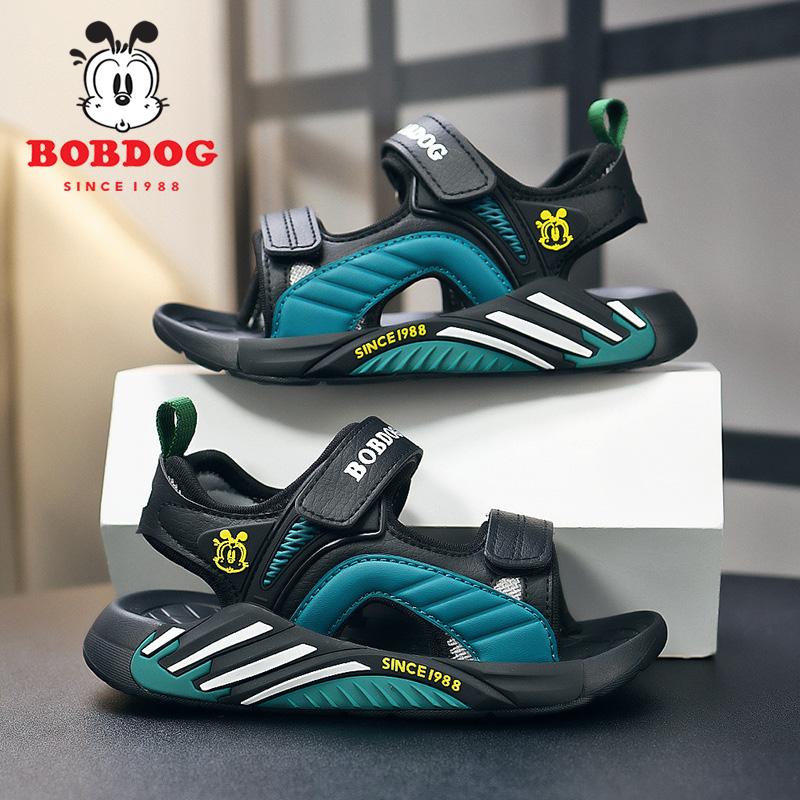 Giày sandal trẻ em Babudou thể thao đi biển mùa hè 2024 mới chống trượt đế mềm hở mũi giày bé trai