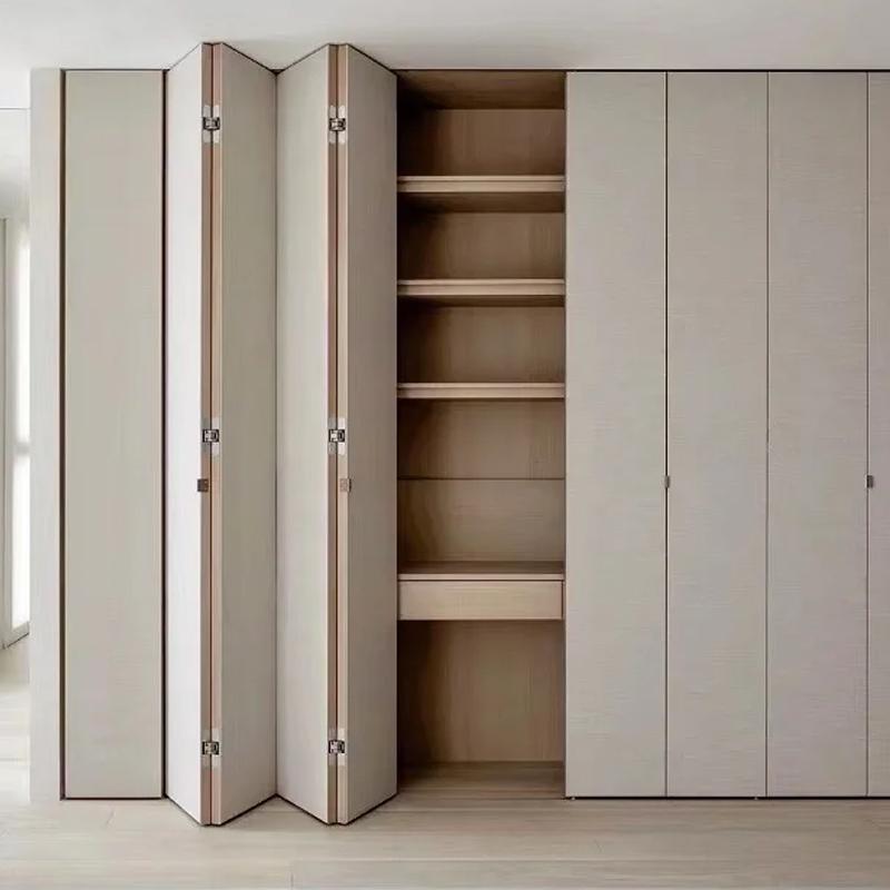 Cửa gấp tủ quần áo cửa cloakroom Tủ quần áo cửa tích hợp cửa tủ vô hình cửa phòng ngủ cửa tủ hiện đại đơn giản cửa trượt