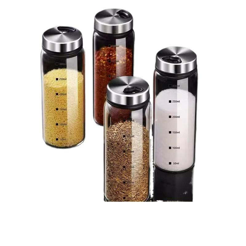 Đức cao cấp thủy tinh borosilicate lọ đựng gia vị gia vị chai hộ gia đình nướng bột rắc chai nhà bếp muối bột ngọt bình lắc bộ