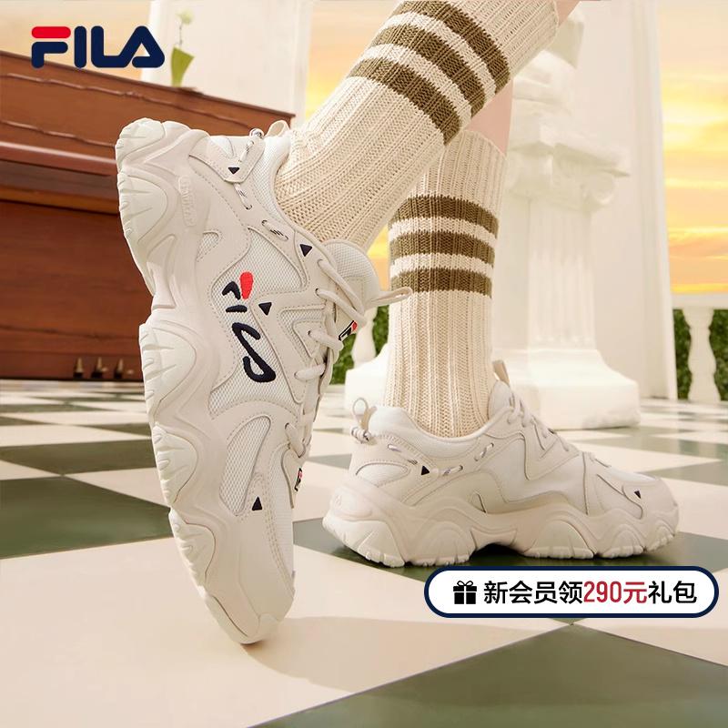 FILA Fila chính thức móng vuốt mèo Giày 4 nữ cặp đôi bố giày đen giày retro thể thao giày nam nam