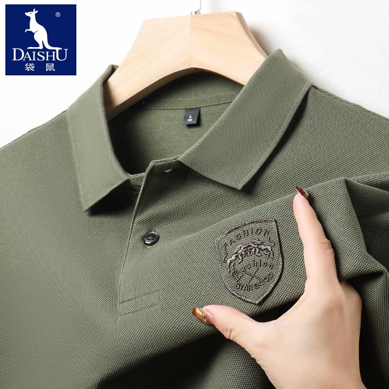 Áo thun polo mùa hè 100% cotton Kangaroo nam ngắn tay Ralph Lauren polo thoáng khí đa năng Áo thun thêu hàng đầu hợp thời trang