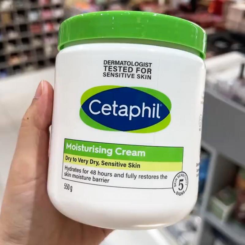 [Tóc thẳng] Kem dưỡng ẩm làm dịu Cetaphil phiên bản Úc Large White Can Moisturising 550g