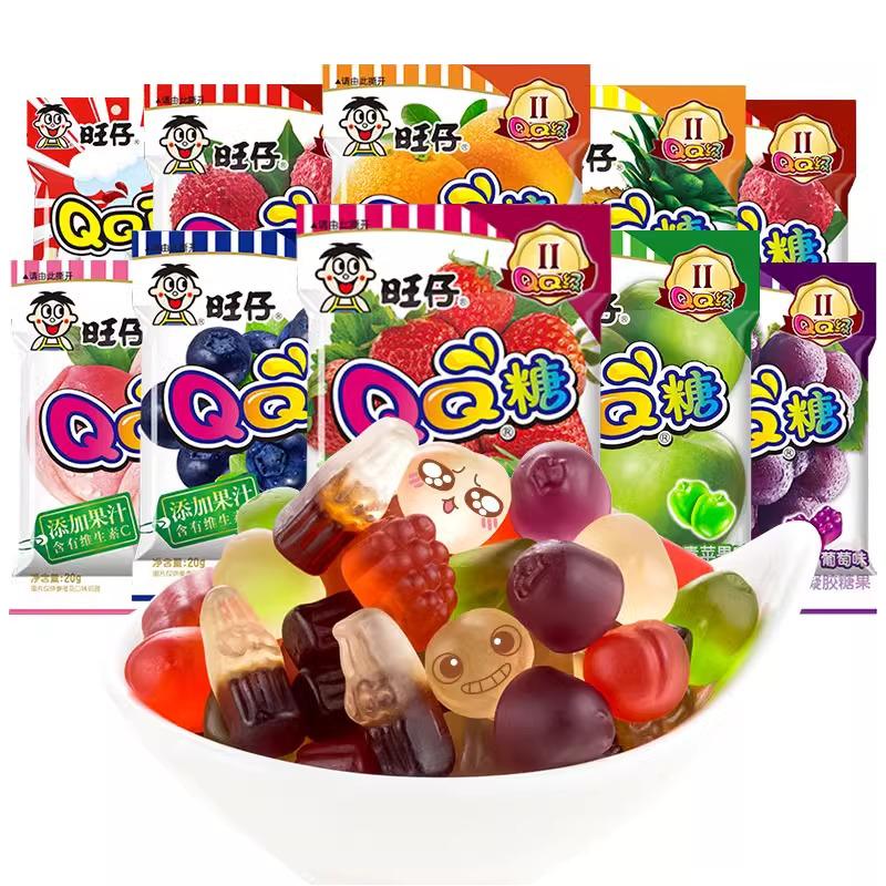 [Miễn phí vận chuyển] Wangwang Candy Wangzai QQ Candy 20g * 20 gói hỗn hợp nhiều hương vị đồ ăn nhẹ thông thường kẹo nước ép mềm N