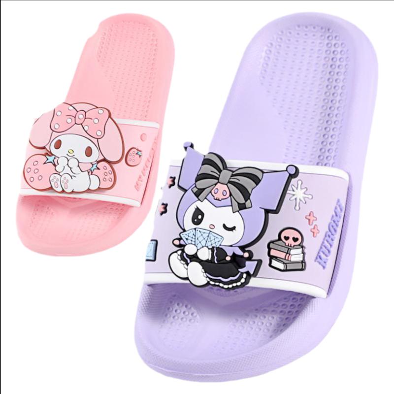 Sanrio Kuromi Dép Nữ Dép Trẻ Em Mùa Hè Chống Trơn Trượt Bé Gái Bé Nhà Giày Tắm Dép